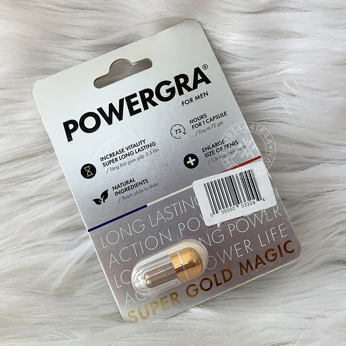 Cương Dương PowerGra - Cao Cấp, Không Tác Dụng Phụ - Vỉ 1 Viên