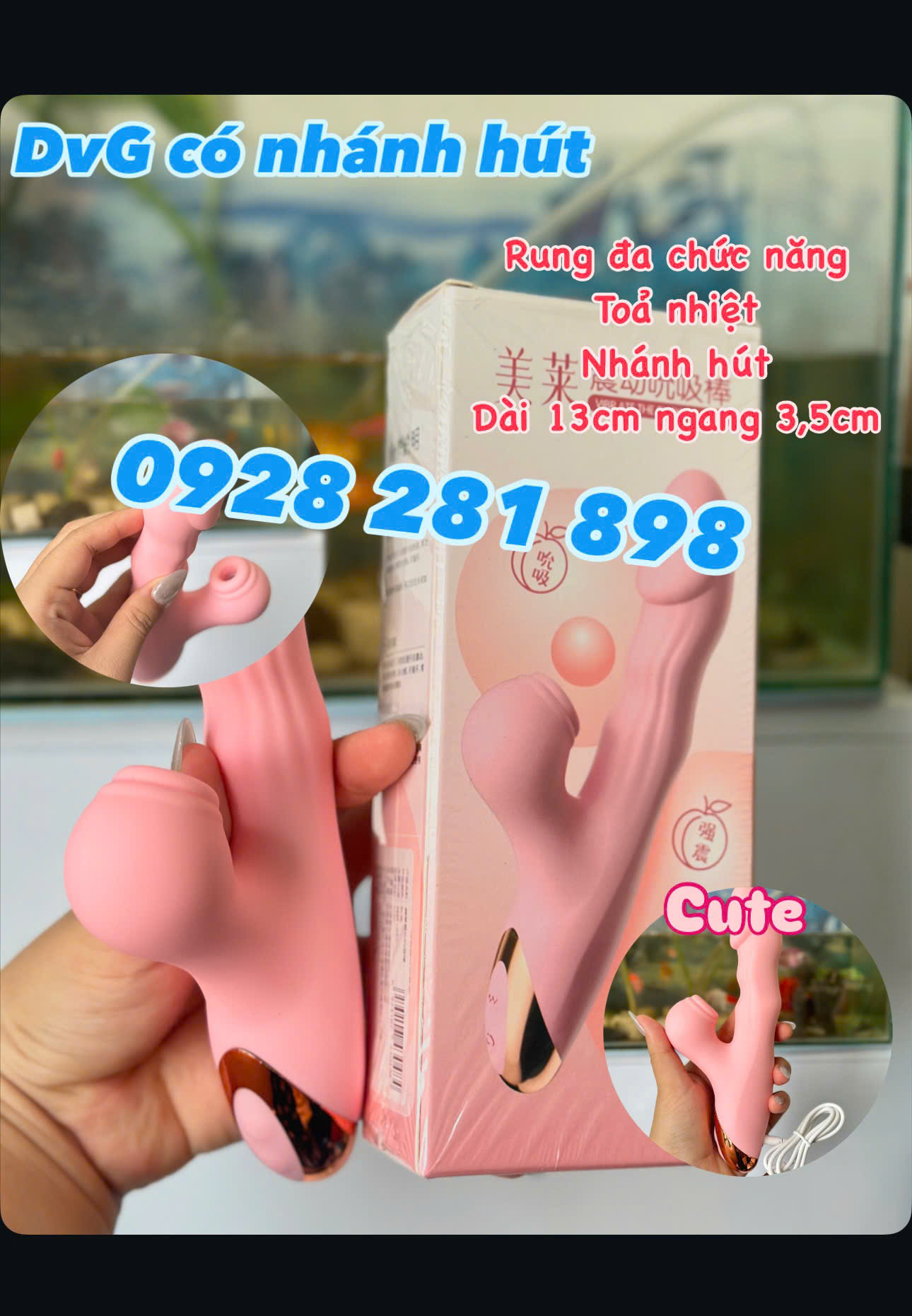 DƯƠNG VẬT GIẢ RUNG CÓ NHÁNH HÚT GOK BELLA SUCK STICK