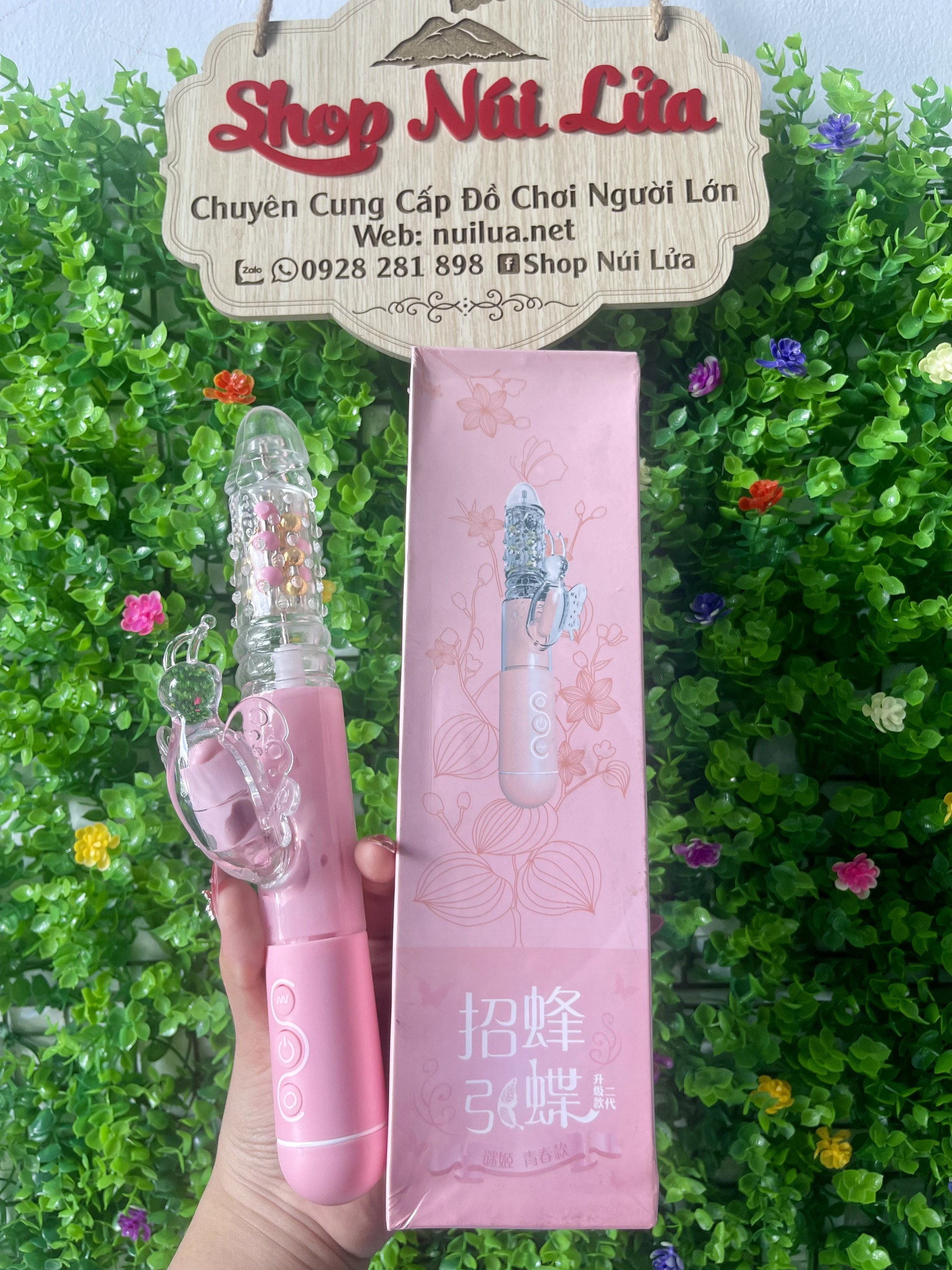 DƯƠNG VẬT RUNG NGOÁY THỤT CẦM TAY MÀU HỒNG XINH XẮN