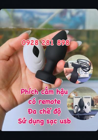 Phích cắm hậu môn silicone - remote điều khiển từ xa