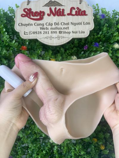 QUẦN SILICONE GẮN DƯƠNG VẬT MỀM MỊN CÓ RUNG
