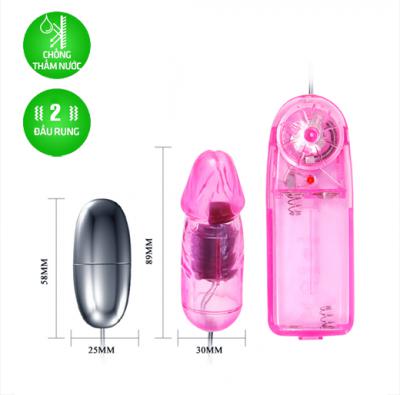 Trứng Rung Tình Yêu Inox 2 Đầu Baile