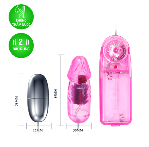 Trứng Rung Tình Yêu Inox 2 Đầu Baile